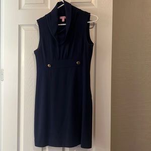 Lilly Pulitzer Cowl neck dress, Navy, small